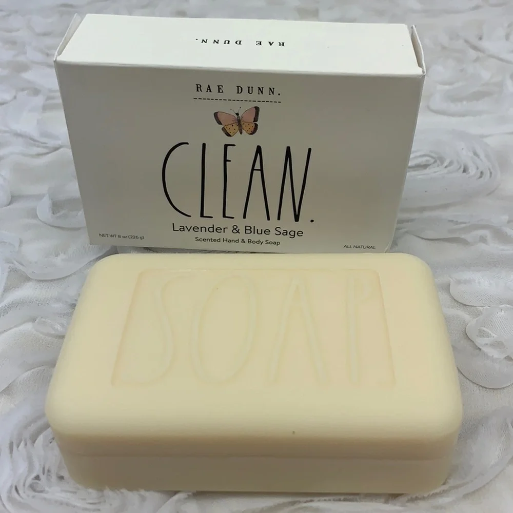 Rae Dunn Scented Hand & Body Soap-Clean, Lavender & Sage, 8oz, SB037